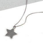 SPD.0056 // 925 Silver Antique Dot Star Pendant, 1pc / PO317