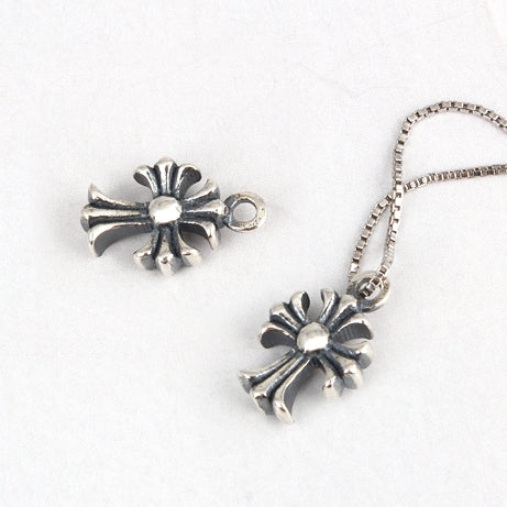 SPD.0050 // 925 Silver Antique Chrome Cross Pendant, 1pc / PO321