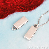 SPD.0051 // 925 Silver Antique Rectangular Stick Bar Pendant, 1pc / PO322