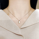 SPD.0051 // 925 Silver Antique Rectangular Stick Bar Pendant, 1pc / PO322
