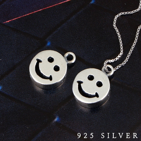 SPD.0043 // 925 Silver Big Smile Circle Pendant, 1pc / PO324