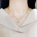 SPD.0043 // 925 Silver Big Smile Circle Pendant, 1pc / PO324