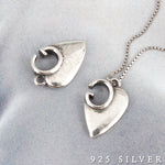 SPD.0045 // 925 Silver Antique "G" Heart Pendant, 1pc / PO328