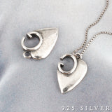 SPD.0045 // 925 Silver Antique "G" Heart Pendant, 1pc / PO328