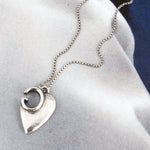 SPD.0045 // 925 Silver Antique "G" Heart Pendant, 1pc / PO328