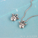 SPD.0037 // 925 Silver Antique Rudolph Face Pendant, 1pc / PO330