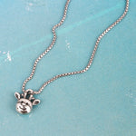 SPD.0037 // 925 Silver Antique Rudolph Face Pendant, 1pc / PO330