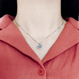SPD.0038 // 925 Silver Antique Round Skull Pendant, 1pc / PO331