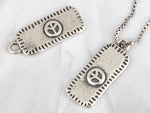 SPD.0040 // 925 Silver Antique Round Square Pendant, 1pc / PO333