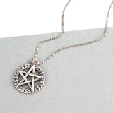 SPD.0036 // 925 Silver Antique Star Twisted Circle Pendant, 1pc / PO341