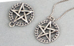 SPD.0036 // 925 Silver Antique Star Twisted Circle Pendant, 1pc / PO341
