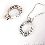 SPD.0029 // 925 Silver Antique Oval Initials Pendant, 1pc / PO344
