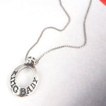 SPD.0029 // 925 Silver Antique Oval Initials Pendant, 1pc / PO344