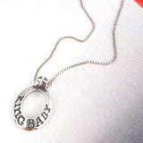 SPD.0029 // 925 Silver Antique Oval Initials Pendant, 1pc / PO344