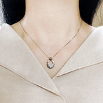 SPD.0029 // 925 Silver Antique Oval Initials Pendant, 1pc / PO344