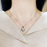 SPD.0029 // 925 Silver Antique Oval Initials Pendant, 1pc / PO344