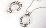 SPD.0029 // 925 Silver Antique Oval Initials Pendant, 1pc / PO344