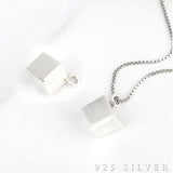 SPD.0024 // 925 Silver Antique Square Cube Pendant, 1pc / PO351