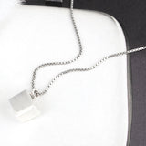 SPD.0024 // 925 Silver Antique Square Cube Pendant, 1pc / PO351