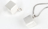 SPD.0024 // 925 Silver Antique Square Cube Pendant, 1pc / PO351