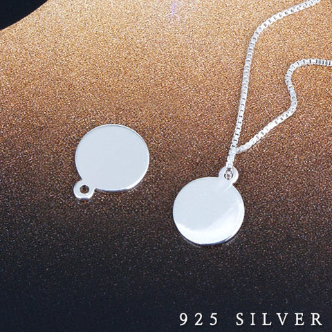 SPD.0026 // 925 Silver Simple Round Circle Pendant, 1pc / PO353