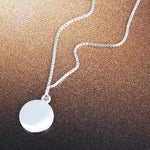 SPD.0026 // 925 Silver Simple Round Circle Pendant, 1pc / PO353