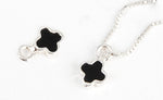 SPD.0017 // 925 Silver Epoxy Mini Clover Pendant, 1pc / PO355