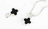 SPD.0017 // 925 Silver Epoxy Mini Clover Pendant, 1pc / PO355