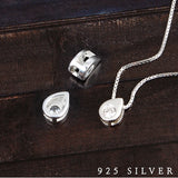 SPD.0021 // 925 Silver Water Drop Cubic Pendant, 1pc / PO359