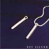SPD.0007 // 925 Silver Cubic Stick Pendant, 1pc / PO365