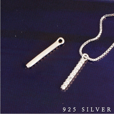 SPD.0007 // 925 Silver Cubic Stick Pendant, 1pc / PO365