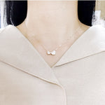 SPD.0002 // 925 Silver Double Heart Cubic Pendant, 1Set / PO375