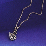 SPD.0006 // 925 Silver Antique Swan Pendant, 1pc / PO382