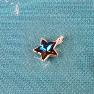 SPD.0064// 925 Silver Star Cubic Pendant, 1pc / PO39