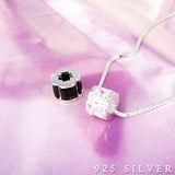 SPD.0073// 925 Silver Bold Circle Cubic Pendant, 1pc / PO41