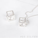 SPD.0075// 925 Silver Cubic Cube Pendant, 1pc / PO43