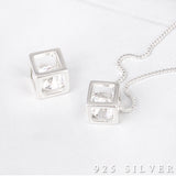 SPD.0075// 925 Silver Cubic Cube Pendant, 1pc / PO43