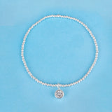 SPD.0076// 925 Silver Circle Cubic Pendant, 1pc / PO44
