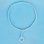 SPD.0078// 925 Silver Circle Cubic Drop Pendant, 1pc / PO47