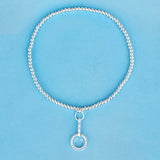 SPD.0078// 925 Silver Circle Cubic Drop Pendant, 1pc / PO47