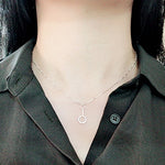 SPD.0078// 925 Silver Circle Cubic Drop Pendant, 1pc / PO47
