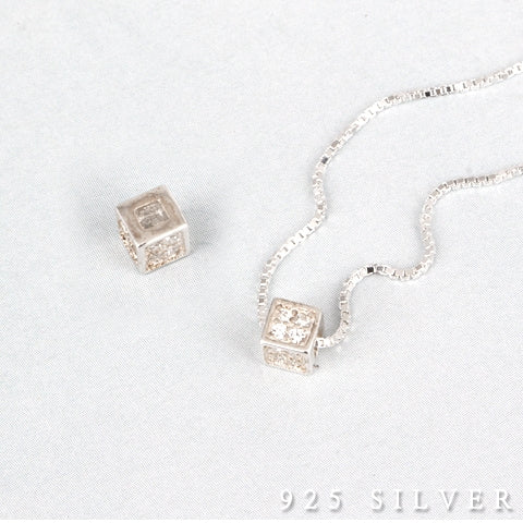 SPD.0079// 925 Silver Cubic in Cubic Pendant, 1pc / PO48