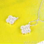 SPD.0080// 925 Silver Four-Leaf Clover Pendant, 1pc / PO49