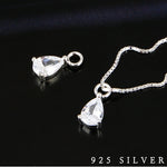 SPD.0081// 925 Silver Water Drop Cubic Pendant, 1pc / PO50
