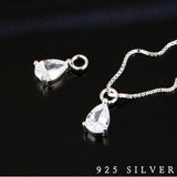 SPD.0081// 925 Silver Water Drop Cubic Pendant, 1pc / PO50