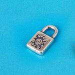 SPD.0082// 925 Silver Antique Sun Lock Pendant, 1pc / PO51