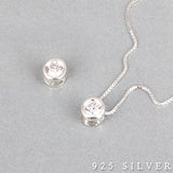 SPD.0084// 925 Silver Circle Cubic Pendant, 1pc / PO53