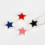 SPD.0087// 925 Silver Epoxy Star Pendant, 1pc / PO56