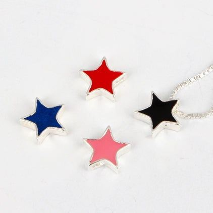SPD.0087// 925 Silver Epoxy Star Pendant, 1pc / PO56