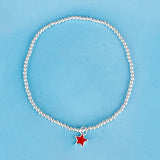 SPD.0087// 925 Silver Epoxy Star Pendant, 1pc / PO56